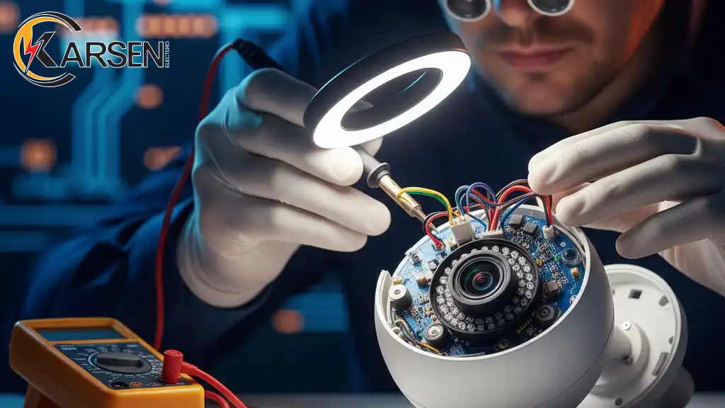 عیب‌یابی و آموزش گام‌به‌گام تعمیر دوربین مداربسته دام؛ از خرابی لنز تا مشکلات تصویرف الکترو کارسن