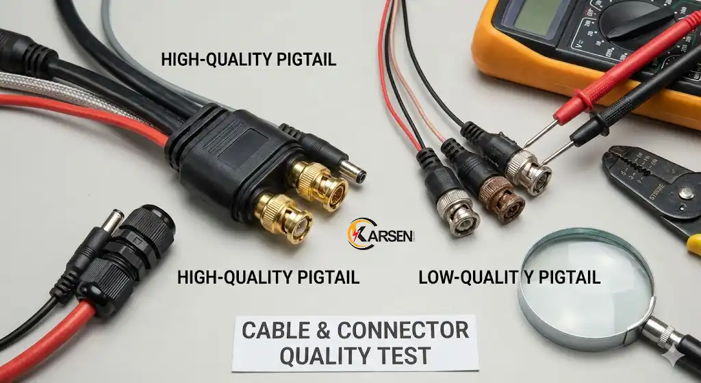 کیفیت کابل و اتصالات (Pigtail Cable)، الکتروکارسن